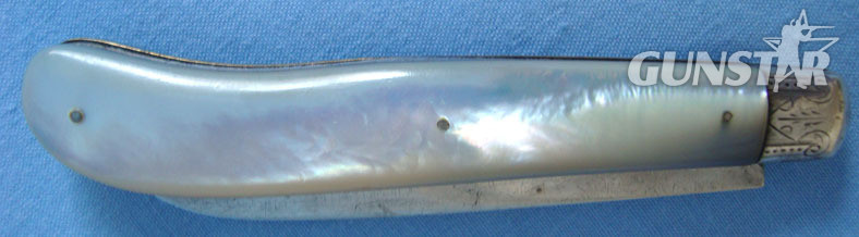  Victorian 1879-80 Hallmarked Silver Bladed Pocket Knife With Mother Of Pearl Sla Knive