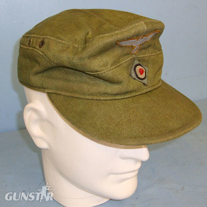 Robert Lubstein Berlin No 55’ Deutsches Afrika Korps (DAK) Tropical Cloth Visored Field Cap By Robert Lubstein Clothing in 