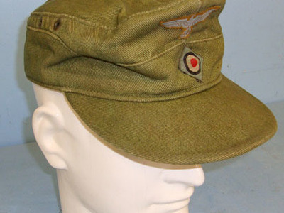 Robert Lubstein Berlin No 55’ Deutsches Afrika Korps (DAK) Tropical Cloth Visored Field Cap By Robert Lubstein Clothing