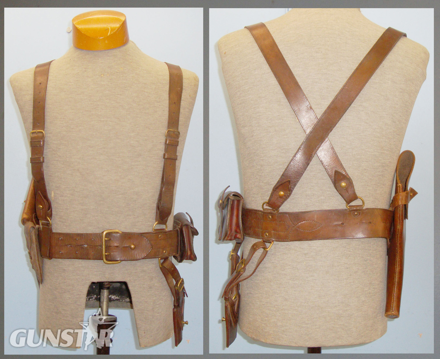 WWI 1917 British Officer\'s Sam Browne Belt Holster for the Webley Mk VI Service Revolver, Shoulder Strap, Sword Frog, Folding Knife Pouch & Ammunition Pouch. 20777. WWI 1917 British Officer\'s Sam Browne Belt Holster for the Webley Mk VI Service Revolver, Shoulder Strap, Sword Frog, Folding Knife Pouch & Ammunition Pouch. 20777. Antique & Militaria in 