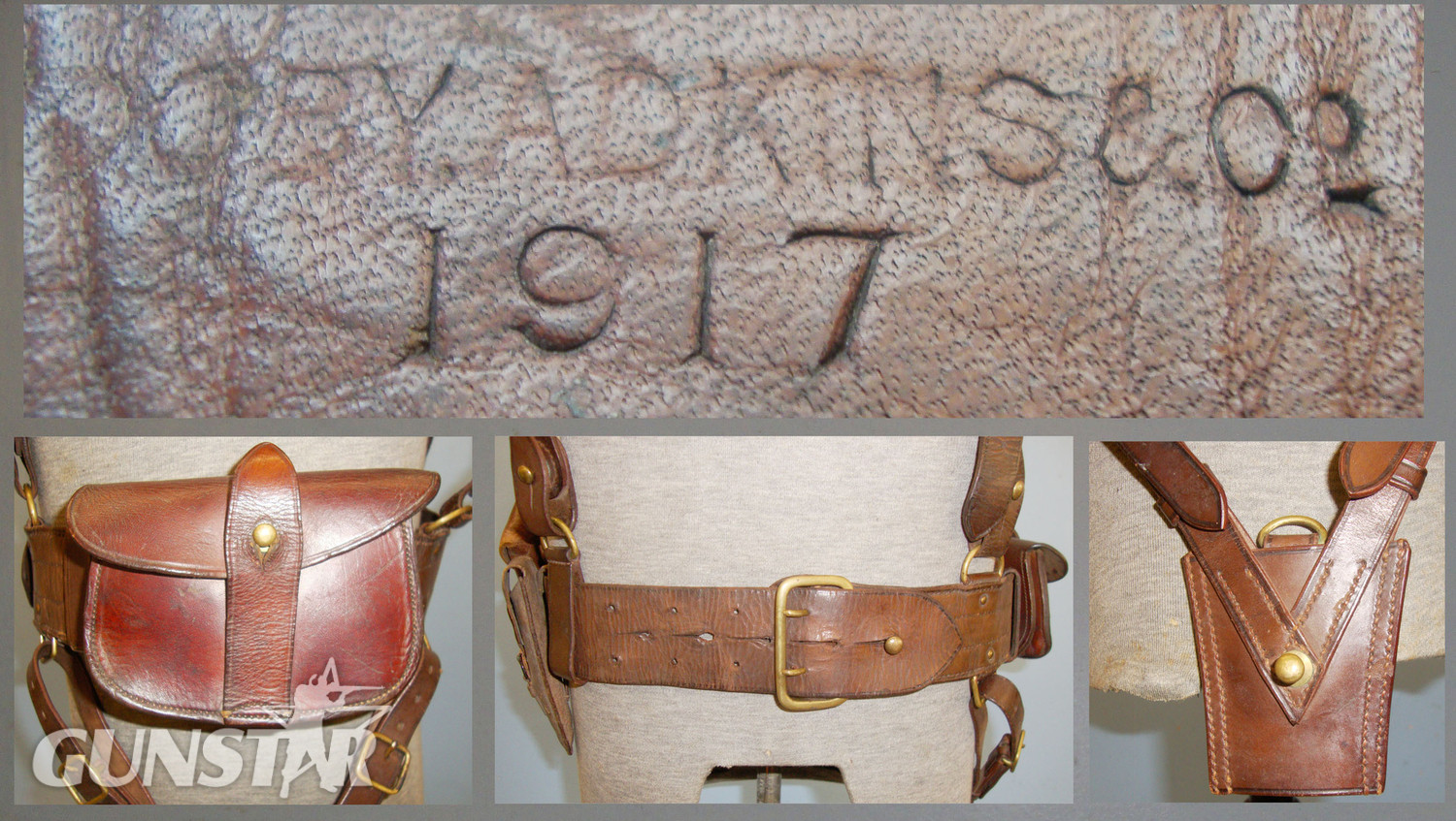  WWI 1917 British Officer\'s Sam Browne Belt Holster for the Webley Mk VI Service Revolver, Shoulder Strap, Sword Frog, Folding Knife Pouch & Ammunition Pouch. 20777. WWI 1917 British Officer\'s Sam Browne Belt Holster for the Webley Mk VI Service Revolver, Shoulder Strap, Sword Frog, Folding Knife Pouch & Ammunition Pouch. 20777. Antique & Militaria