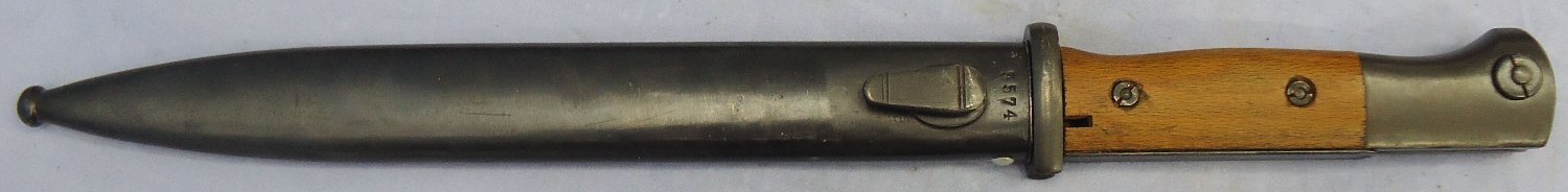 WW1 Imperial German Model 84/98 Bayonet by E. & F. Hörster & Co. Solingen & Scabbard Reworked Post WW1 for Police Issue. BAYO 368 Bayonet - {CATEGORY}
