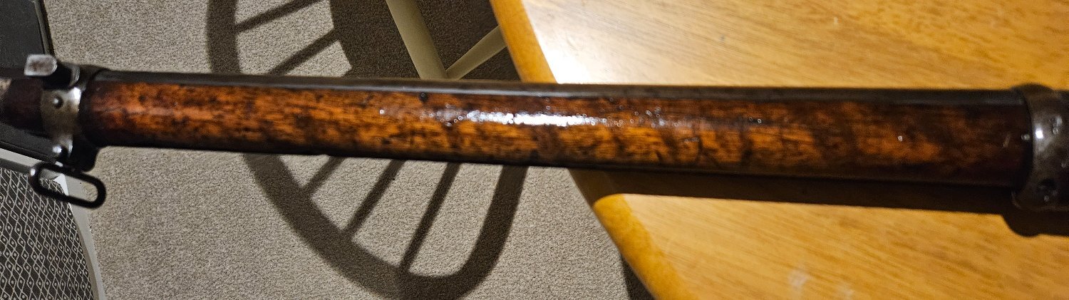 {CATEGORY} - Martini–Enfield Martini-Henry  Mk1 1873, Matching numbers (3114) bronze axis pin, Checkered Butt plate, 3 Stap Swivels. Lovely original Rifle in Original conditionand full working order with Originals White Strap. Lever Action .577 Rifle