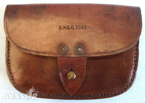 B.H. & G. Royal Navy Leather Amunition Pouch By B.H. & G Clothing in 
