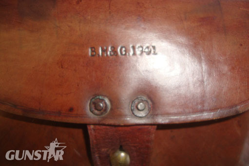  B.H. & G. Royal Navy Leather Amunition Pouch By B.H. & G Clothing