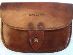 B.H. & G. Royal Navy Leather Amunition Pouch By B.H. & G Clothing