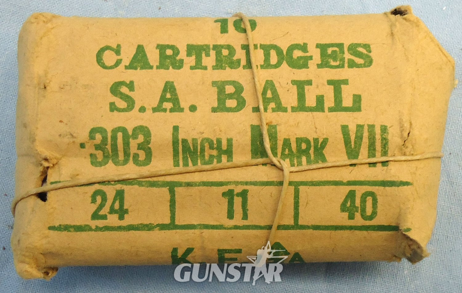 INERT DEACTIVATED. Indian, WW2, 1940 Dated, Indian Kirkee Armoury, 10 Round, .303 Mark VII Ball Round Service Pack. O 2312 INERT DEACTIVATED. Indian, WW2, 1940 Dated, Indian Kirkee Armoury, 10 Round, .303 Mark VII Ball Round Service Pack. O 2312 Various Other Ammunition - {CATEGORY} in 