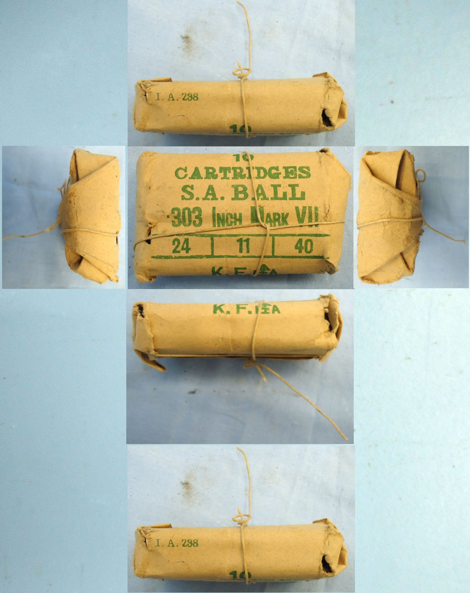  INERT DEACTIVATED. Indian, WW2, 1940 Dated, Indian Kirkee Armoury, 10 Round, .303 Mark VII Ball Round Service Pack. O 2312 INERT DEACTIVATED. Indian, WW2, 1940 Dated, Indian Kirkee Armoury, 10 Round, .303 Mark VII Ball Round Service Pack. O 2312 Various Other Ammunition