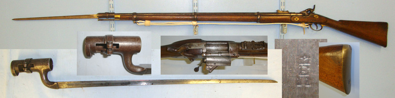  Royal Small Arms Factory (Enfield) 577 Obsolete Calibre 3 Band Rifle With Nipple Protector Chain Buff Leather Sling & Socket Bayonet. Single Shot .577 Rifle