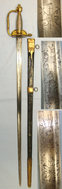 British 1796 Pattern Infantry Officer’s Sword With Etched Blade & Scabbard With Etched Panel ‘J. READ DUBLIN’ Sword