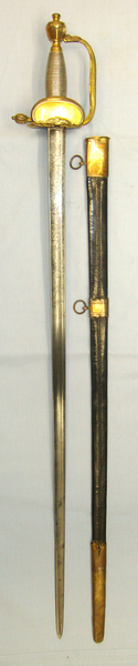  British 1796 Pattern Infantry Officer’s Sword With Etched Blade & Scabbard With Etched Panel ‘J. READ DUBLIN’ Sword