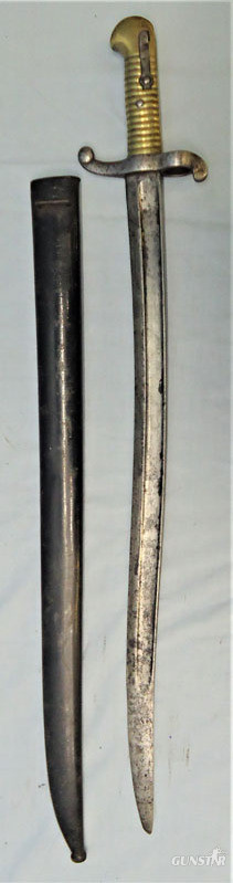  French Model 1842 Sabre Bayonet & Steel Scabbard BAYO 651 Bayonet
