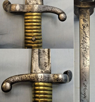 French Model 1842 Sabre Bayonet & Steel Scabbard BAYO 651 Bayonet