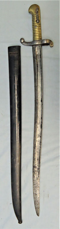  French Model 1842 Sabre Bayonet & Steel Scabbard BAYO 651 Bayonet