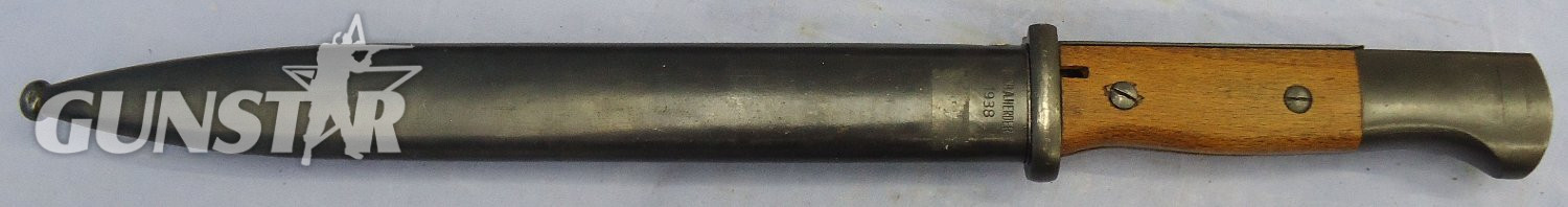 WW1, 1917 Dated, Imperial German, Pattern 98/05 Sawback Butcher Bayonet & Matching Scabbard by Waffenfabrik Mauser. BAYO 369 Bayonet - {CATEGORY} in 