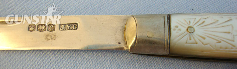  Silver Bladed Hallmarked 1920-1921 Sheffield Pocket Knife With Engraved Mother O Knive
