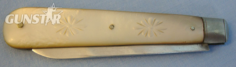 Silver Bladed Hallmarked 1920-1921 Sheffield Pocket Knife With Engraved Mother O Knive
