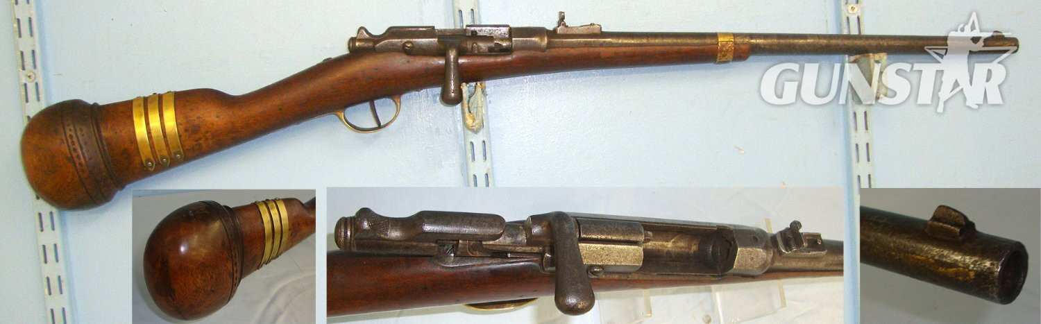 RARE**ARAB CAPTURED & MODIFIED FRENCH FORIEGN LEGION**Manufacture d'Armes de Saint-Étienne Or Tulle Arsenal Fusil Gras M80 Model 1874 (74/80) 11mm Calibre Bolt Action Carbine. Sn 23662 carbine Bolt Action Obsolete Rifle in 