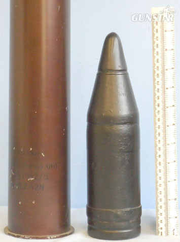  INERT DEACTIVATED. German Unfired WW2 7.5 cm Pak 40 (75 x 714R) PzGr39 APCBC -HE INERT DEACTIVATED. German Unfired WW2 7.5 cm Pak 40 (75 x 714R) PzGr39 APCBC -HE Antique & Militaria