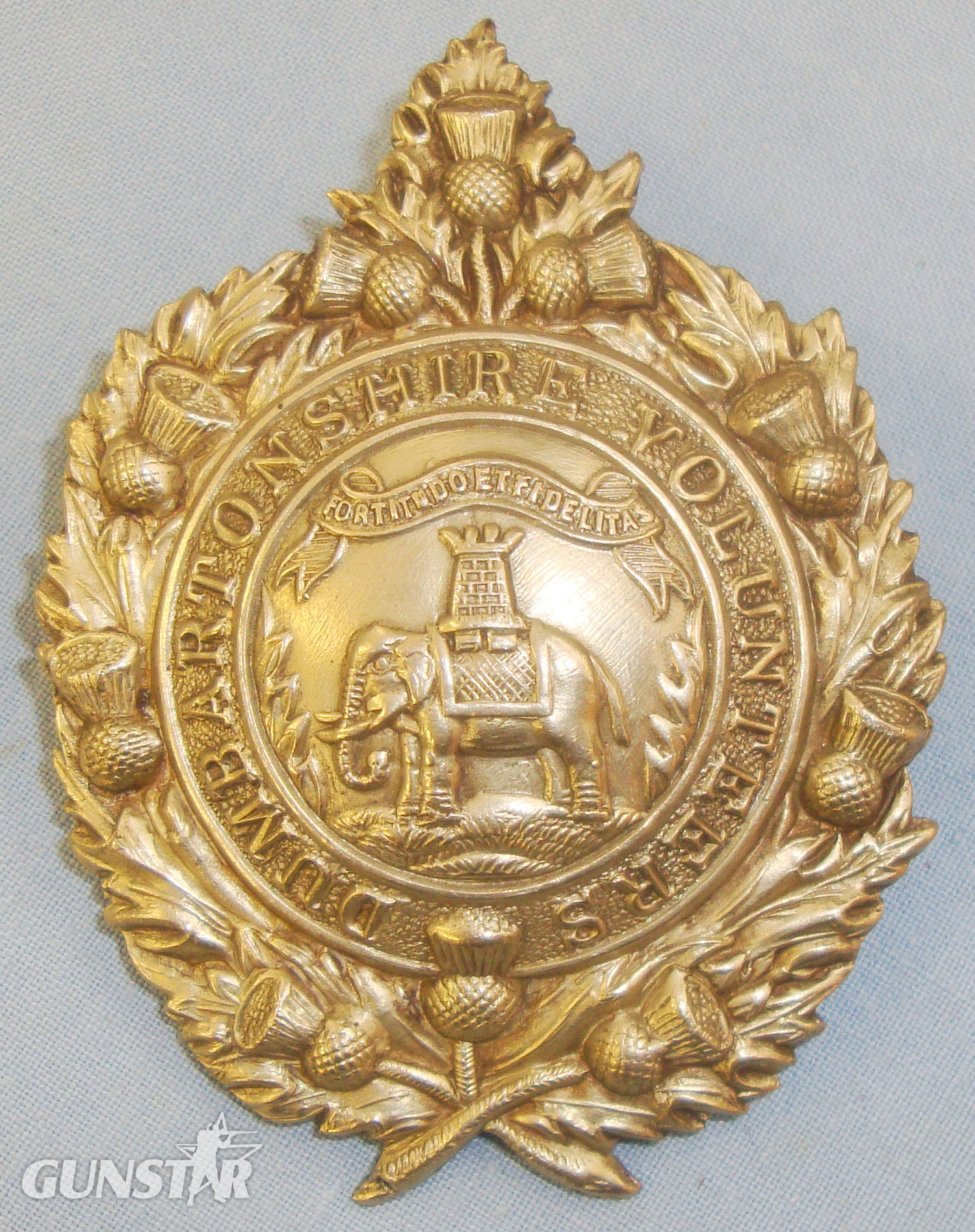 Victorian Era* Dunbartonshire Rifle Volunteers Cap Badge. BA 430. Victorian Era* Dunbartonshire Rifle Volunteers Cap Badge. BA 430. Antique & Militaria in 