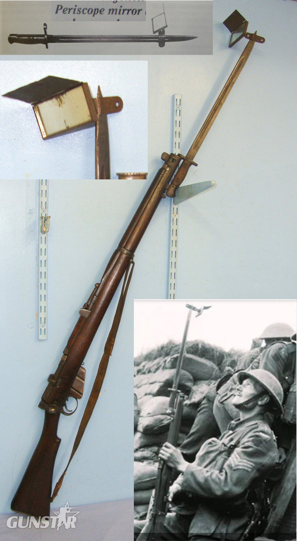 RARE**Original British WW1 Trench Warfare Periscope Mirror Observation Attachment For British Pattern 1907 SMLE Rifle Bayonets. OPT 901  Antique & Militaria in 