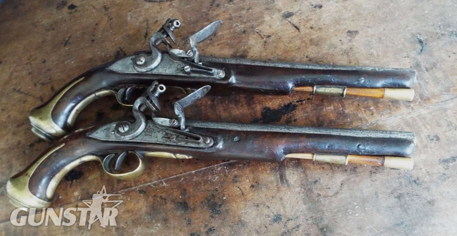 Tower Yeomanry Pistols Brace of flintlock Royal Foresters Pistols .60 Cal Muzzleloader Muzzleloader in 