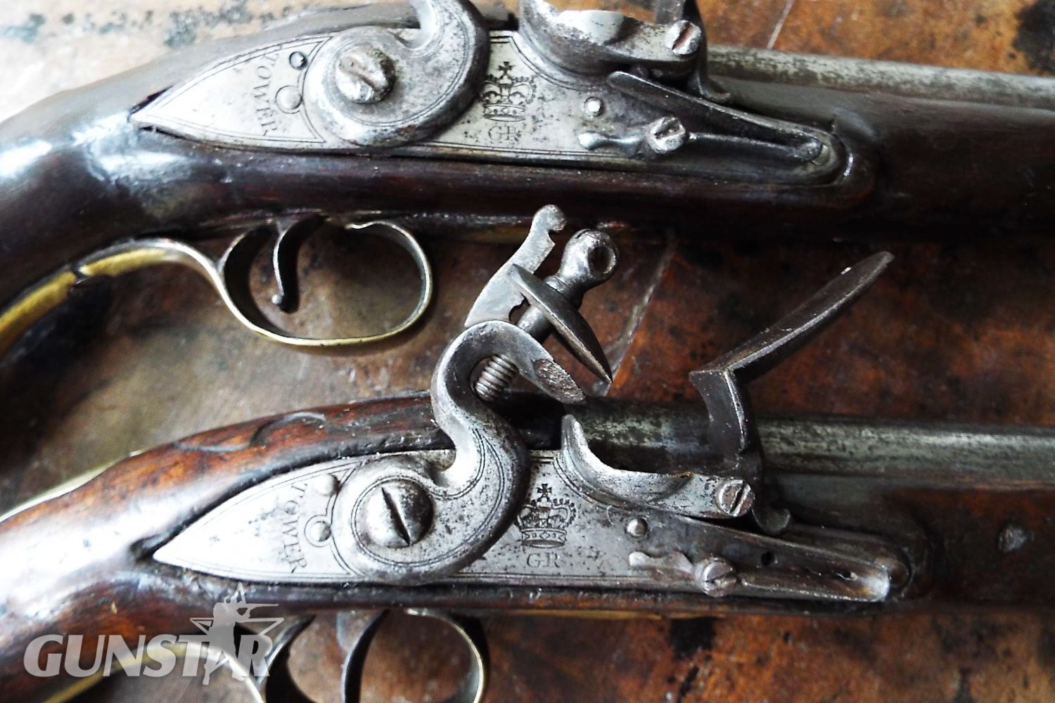 Tower Yeomanry Pistols Brace of flintlock Royal Foresters Pistols .60 Cal Muzzleloader Muzzleloader