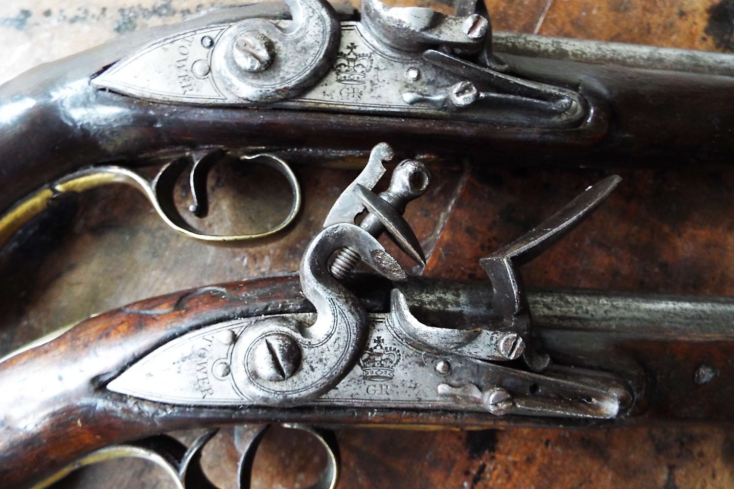 Tower Yeomanry Pistols Brace of flintlock Royal Foresters Pistols .60 Cal Muzzleloader Muzzleloader