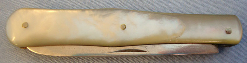 Victorian Silver Two Bladed Hallmarked 1890-1891 Sheffield Pocket Knife With Mot Knive