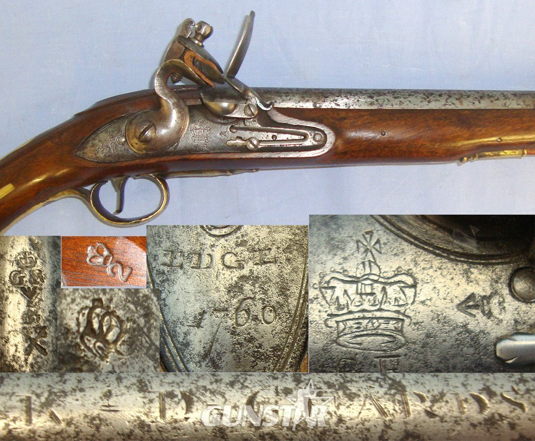 RARE**NAPOLEONIC WARS**1760 Dated Georgian British Edge Enfield Tower Pattern 1756 / 81 Land Service .650 Carbine Calibre Flintlock Heavy Dragoon Pistol Regiment Marked To The Kings Dragoon Guards With Stock Refurbished To Mint By The Royal Armouries. Sn  flintlock .65 Cal Muzzleloader Muzzleloader
