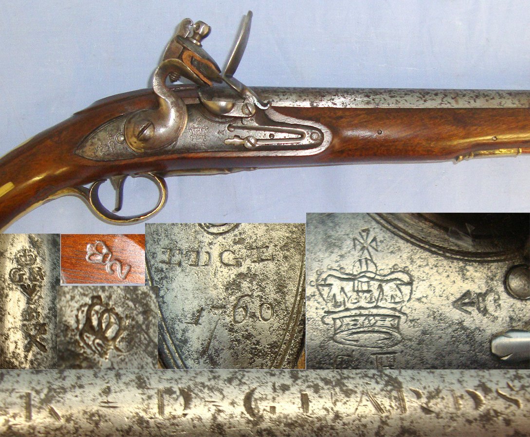 RARE**NAPOLEONIC WARS**1760 Dated Georgian British Edge Enfield Tower Pattern 1756 / 81 Land Service .650 Carbine Calibre Flintlock Heavy Dragoon Pistol Regiment Marked To The Kings Dragoon Guards With Stock Refurbished To Mint By The Royal Armouries. Sn  flintlock .65 Cal Muzzleloader Muzzleloader