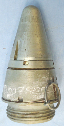 INERT DEACTIVATED. Scarce, Unfired, German WW2, 1945 Dated Dopp Z S/90 Clockwork Time Fuze For The 17 cm. Kanone 18 in Morserlafette. - O 2081 INERT DEACTIVATED. Scarce, Unfired, German WW2, 1945 Dated Dopp Z S/90 Clockwork Time Fuze For The 17 cm. Kanone 18 in Morserlafette. - O 2081  Other Ammunition