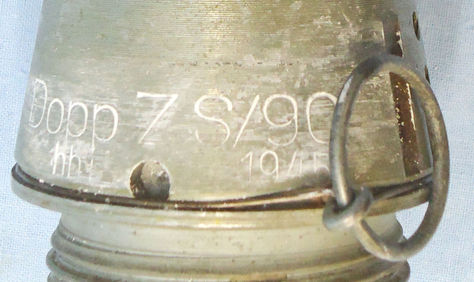 INERT DEACTIVATED. Scarce, Unfired, German WW2, 1945 Dated Dopp Z S/90 Clockwork Time Fuze For The 17 cm. Kanone 18 in Morserlafette. - O 2081 INERT DEACTIVATED. Scarce, Unfired, German WW2, 1945 Dated Dopp Z S/90 Clockwork Time Fuze For The 17 cm. Kanone 18 in Morserlafette. - O 2081  Other Ammunition - {CATEGORY} in 