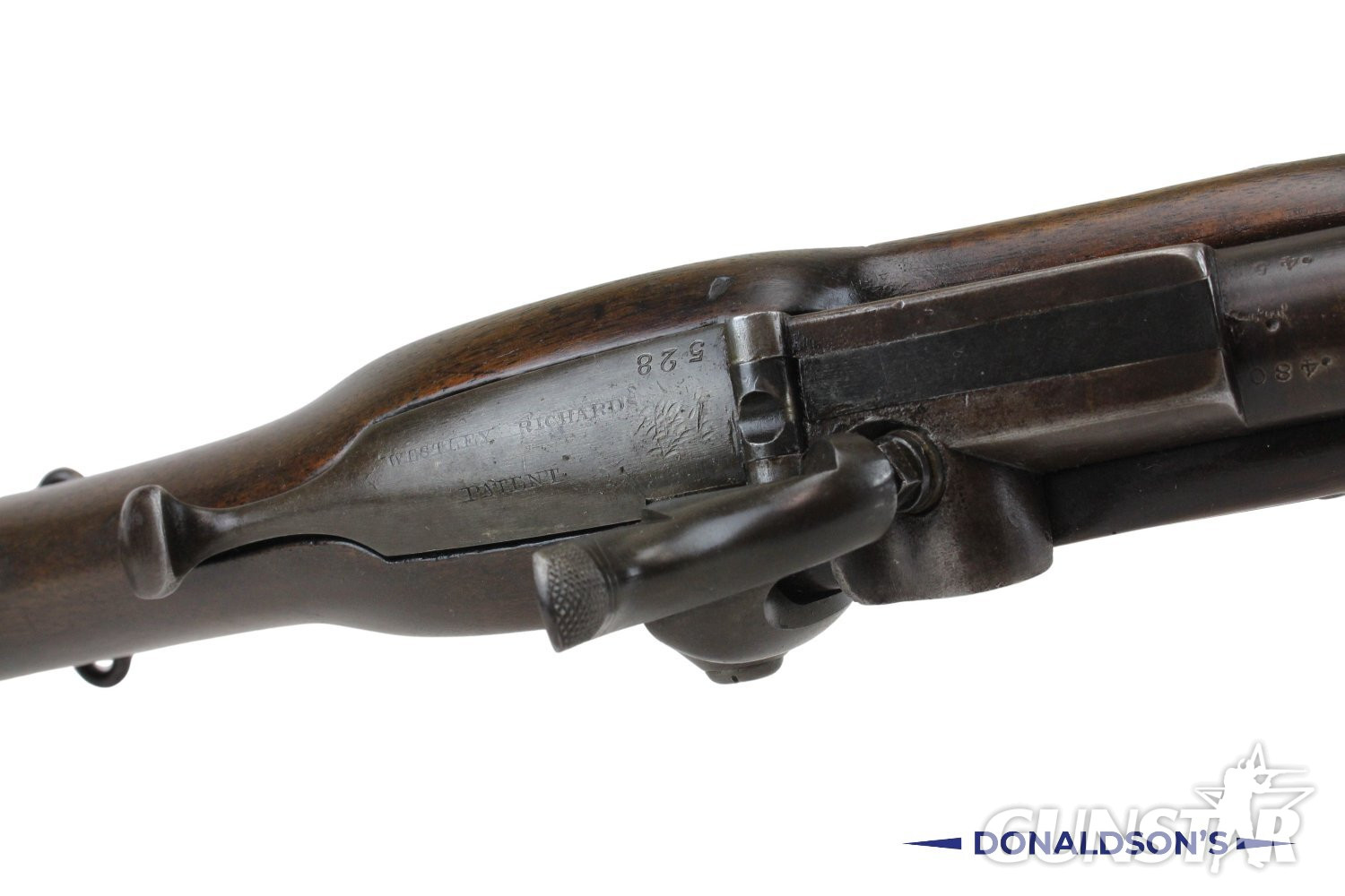  Westley Richards Westley Richards Monkey Tail Single Shot .45 Rifle