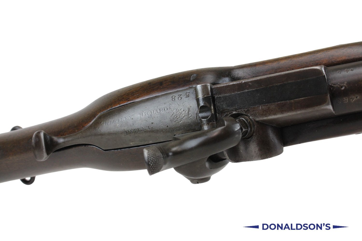  Westley Richards Westley Richards Monkey Tail Single Shot .45 Rifle