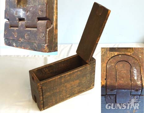 Wooden Ammunition Box (Chest 49-1-84) With Tripod Slot for the American .30 Cal. Rare American WW1 Wooden Ammunition Box (Chest 49-1-84) With Tripod Slot for the Antique & Militaria in 