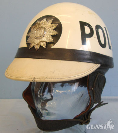 1950\'s-60\'s West German Police 'Polizei' Peaked Police Motorcyclist Helmet By Romer Helm, Si Clothing in 