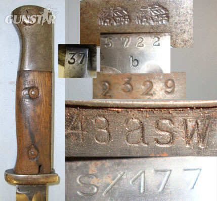  Ernst Pack & Son, Solingen Bayonet