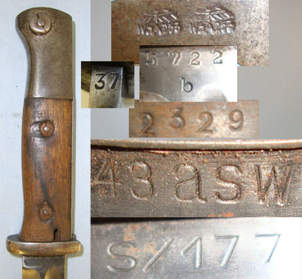  Ernst Pack & Son, Solingen Bayonet