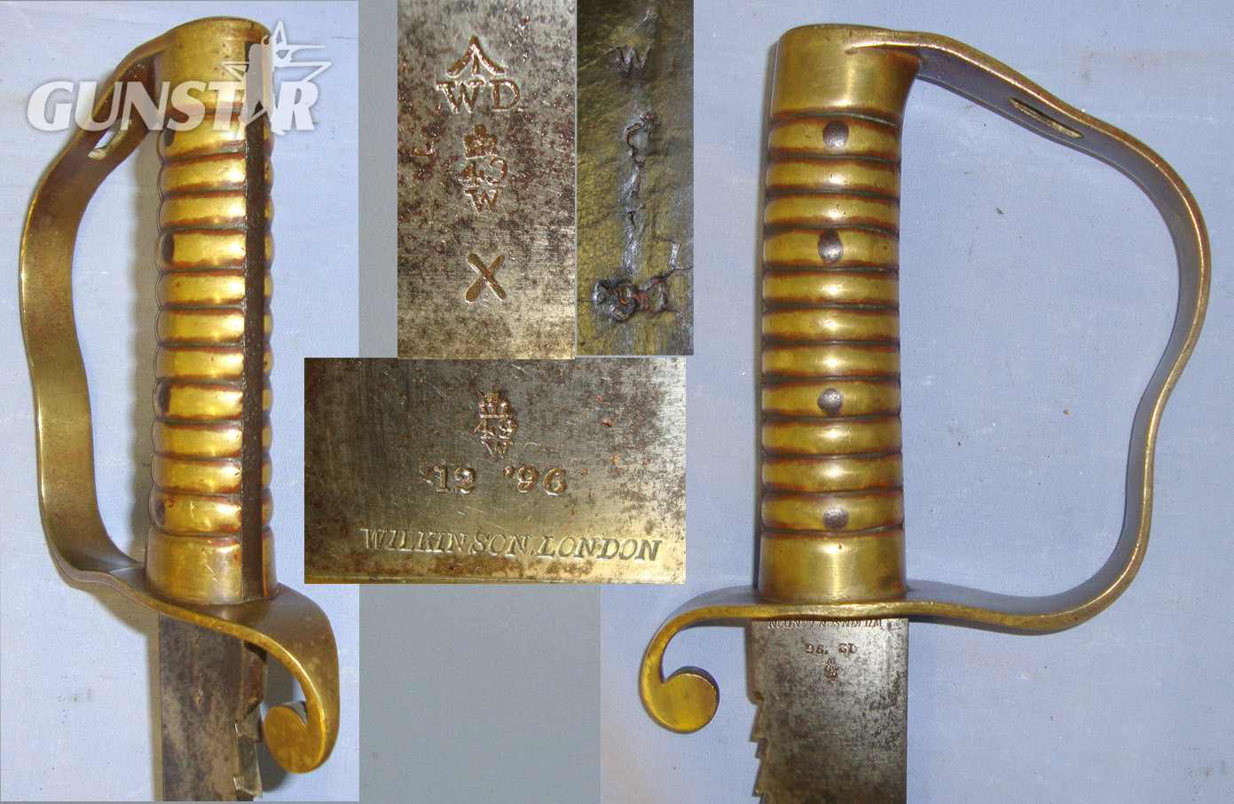 MATCHING DATES**1896 Dated British WD 1856 Pattern Wilkinson London Pioneer’s Sawback Short Sword Sidearm With Brass Hilt & 1896 WD Scabbard. Sn 21062 Sword