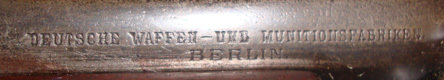 DWM M 1896 Bolt Action 6.5 mm Rifle