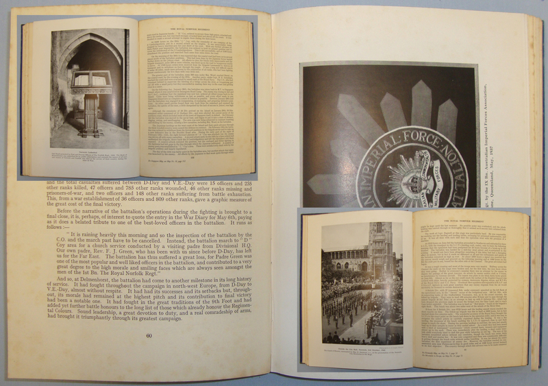 *’The Royal Norfolk Regiment 1919-1951’ by ‘Lt.Comm  P.K.Kemp’.  BO 400. *’The Royal Norfolk Regiment 1919-1951’ by ‘Lt.Comm  P.K.Kemp’.  BO 400. Other Accessory