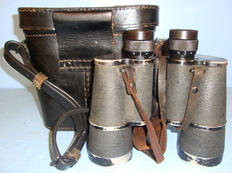  WWII Nazi German, Winter/ Russian Front (Blue Cross) Dienstglas (Service Glass), 10 X 50 Magnification, German Infantry Officer\'s Binoculars By Carl Zeiss, Jena (rln) with WW2 1941 Case by ‘htg’ Duderstadt Plant, Westphalia. Sn 10400:10. WWII Nazi German, Winter/ Russian Front (Blue Cross) Dienstglas (Service Glass), 10 X 50 Magnification, German Infantry Officer's Binoculars By Carl Zeiss, Jena (rln) with WW2 1941 Case by ‘htg’ Duderstadt Plant, Westphalia. Sn 10400:10. Sight & Optic