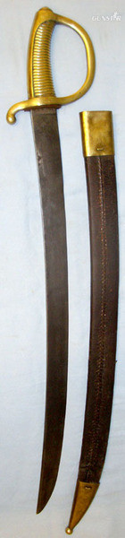 French Brass Handled Infantry Briquet Short Sword Sidearm & Scabbard. Sword