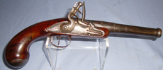 Wilson, London Queen Anne Style Flintlock Pistol With .600 .60 Cal Muzzleloader Muzzleloader