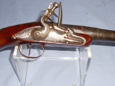 Wilson, London Queen Anne Style Flintlock Pistol With .600 .60 Cal Muzzleloader Muzzleloader
