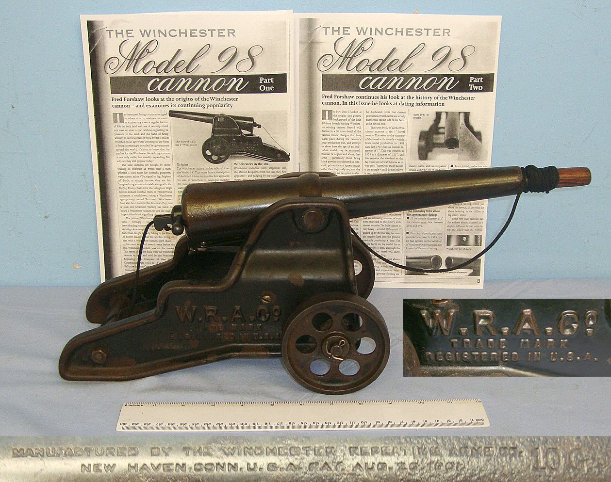 1904-1907 EARLY 1” MUZZLE DIAMETER VARIANT**Winchester USA Model 1898 10 Gauge Obsolete Calibre Breech Loading Black Powder Blank Firing Signal Cannon  None Cannon