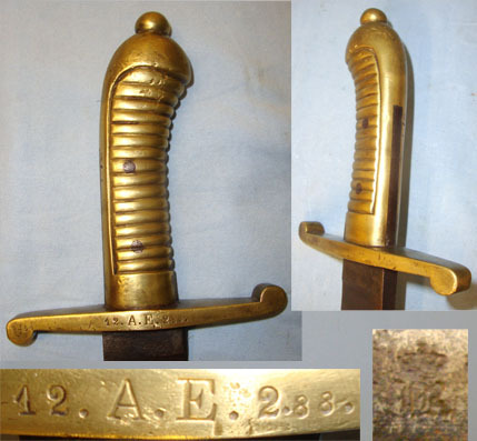  1855 Pattern Imperial Prussian Infantry Pioneer’s Brass Hilt Short Sword Faschin Sword