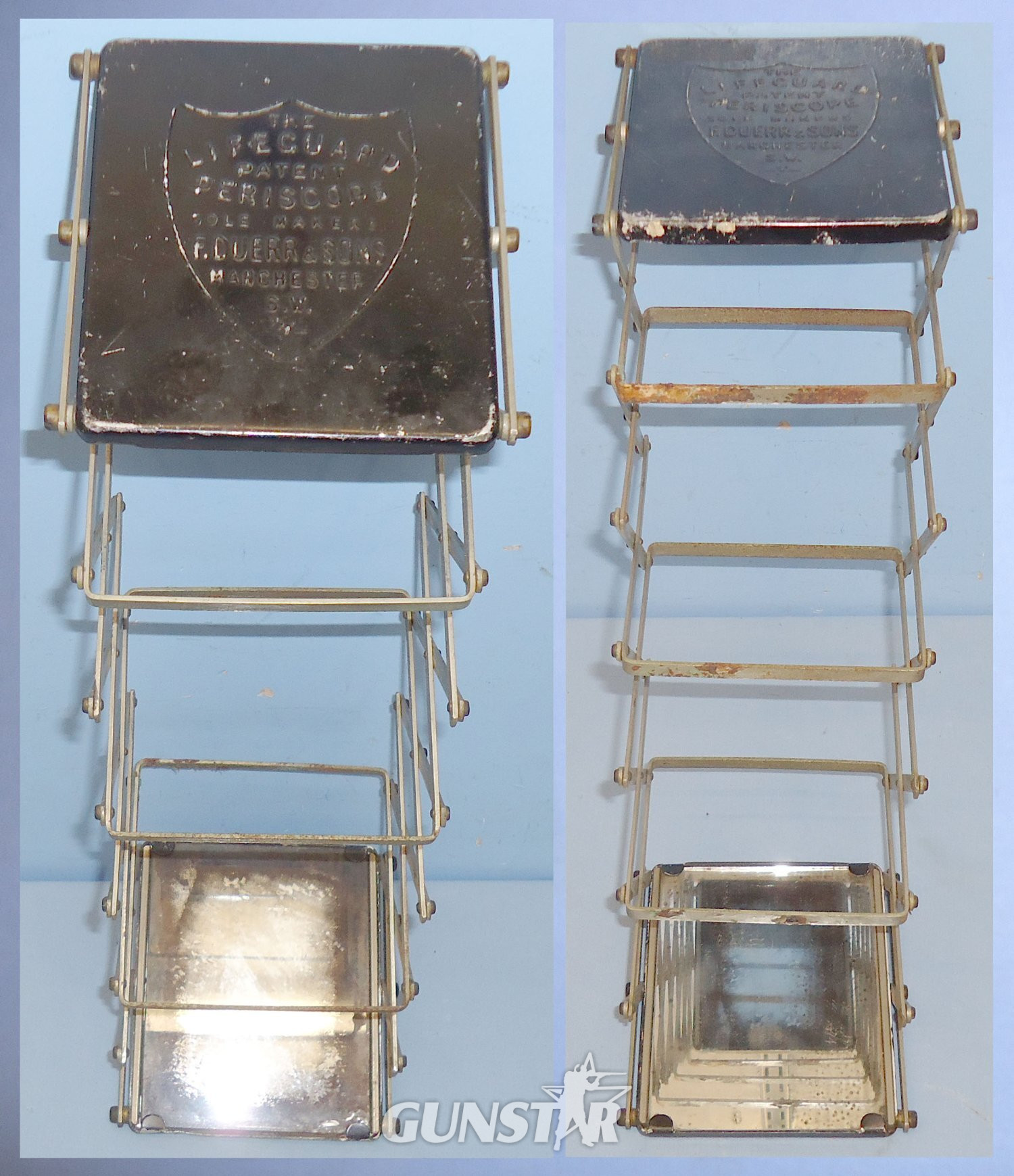 WWI Officers Private Purchase ‘The Lifeguard’ Pocket Trench Periscope by F Duerr & Sons of Manchester. 22553:6. WWI Officers Private Purchase ‘The Lifeguard’ Pocket Trench Periscope by F Duerr & Sons of Manchester. 22553:6.  Antique & Militaria