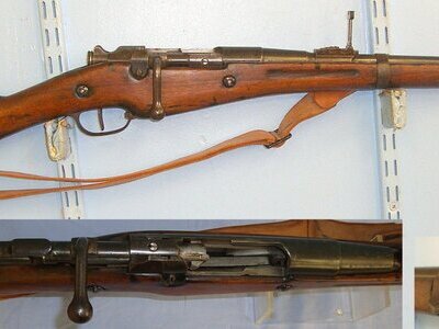 SCARCE*ALL MATCHING NUMBERS INCLUDING BOLT*WW1 Era French Berthier St Etienne Arsenal, Model 1892 8mm Calibre Bolt Action Mounted Infantry & Cavalry Carbine & Sling**UK/ EU 2026 DEACTIVATION MOVING PARTS**Sn 23593 deactivated rifle Bolt Action None Rifle